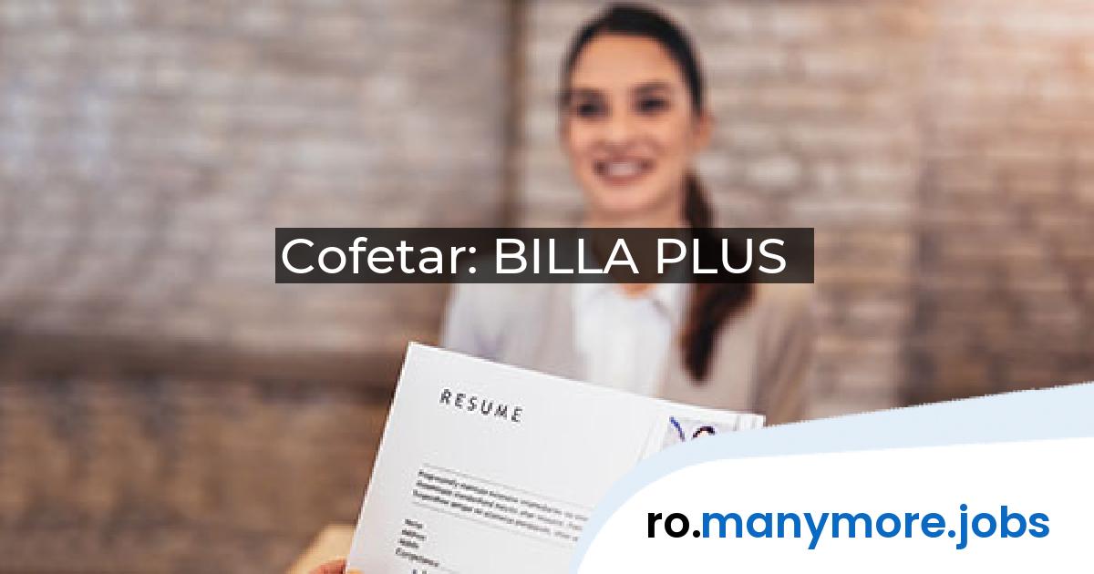 Cofetar: BILLA PLUS | manymore.jobs