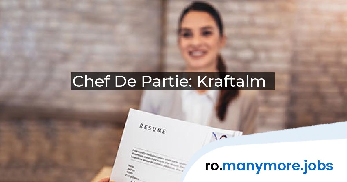 Chef De Partie: Kraftalm | manymore.jobs