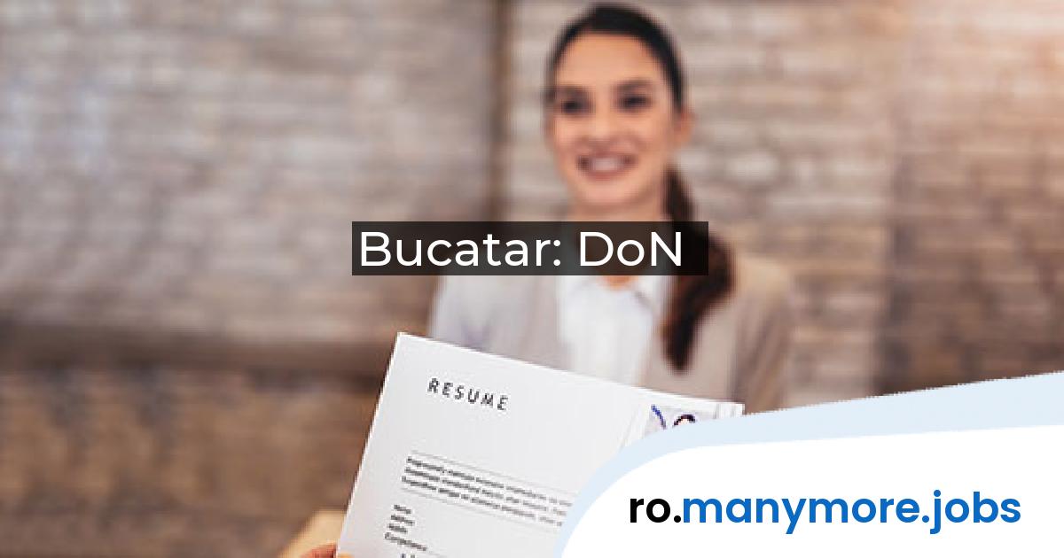 Bucatar: DoN | manymore.jobs
