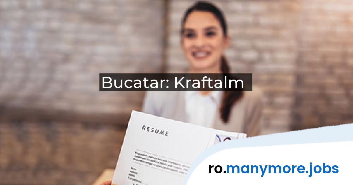 Bucatar: Kraftalm | manymore.jobs