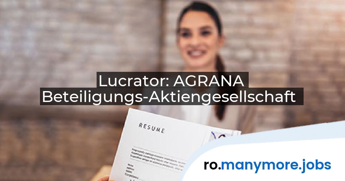 Lucrator: AGRANA Beteiligungs-Aktiengesellschaft | manymore.jobs