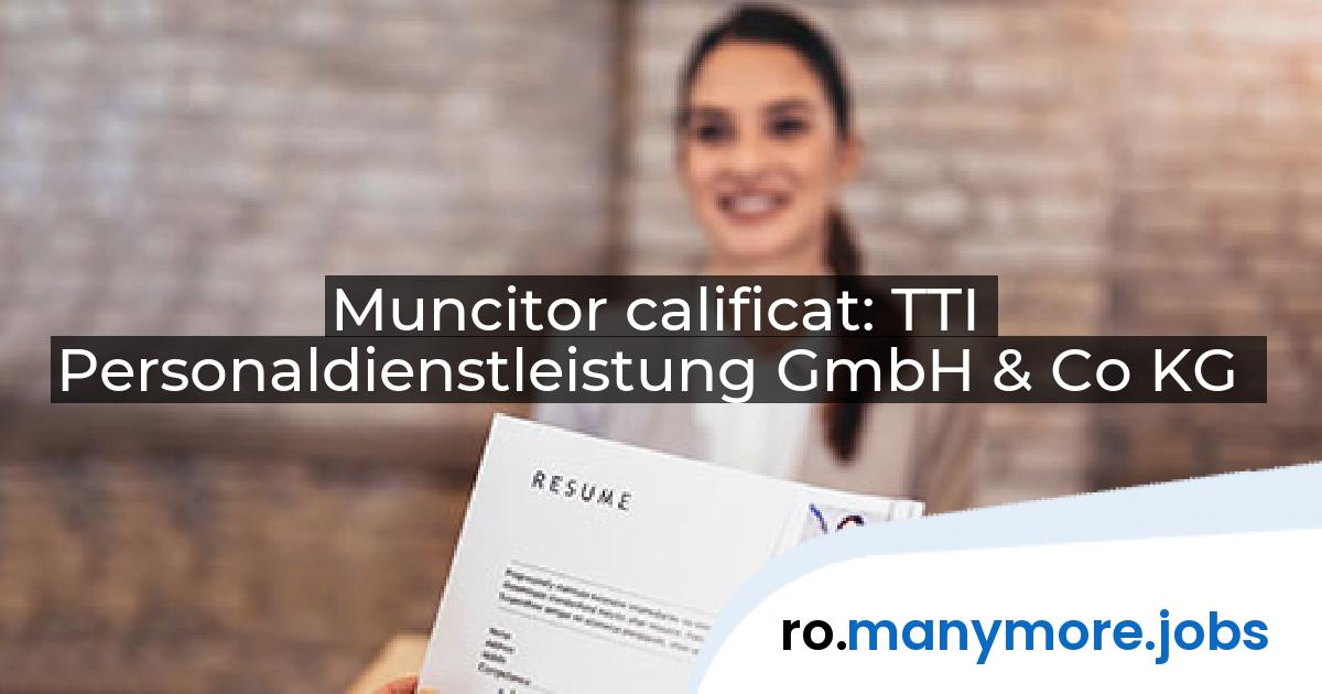 Muncitor calificat: TTI Personaldienstleistung GmbH & Co KG | manymore.jobs