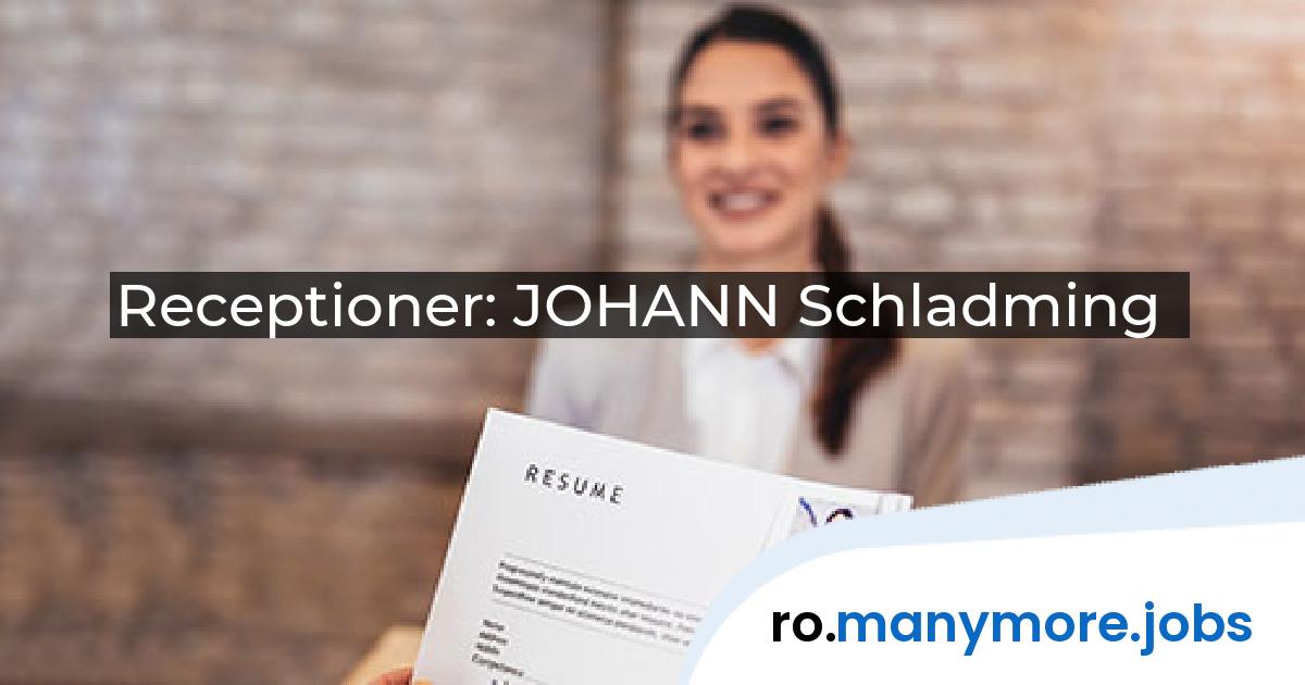 Receptioner: JOHANN Schladming | manymore.jobs