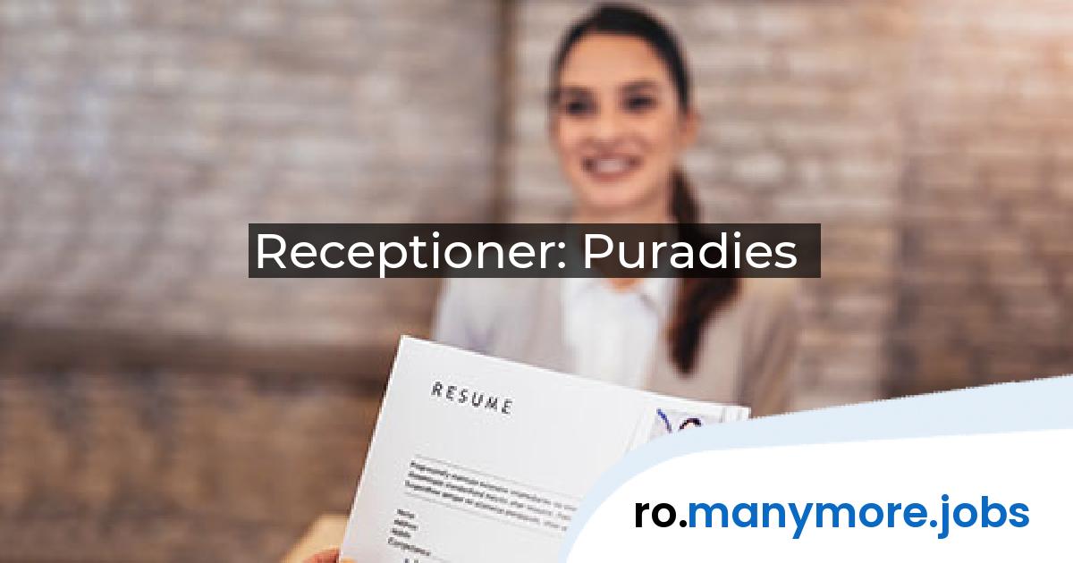 Receptioner: Puradies | manymore.jobs